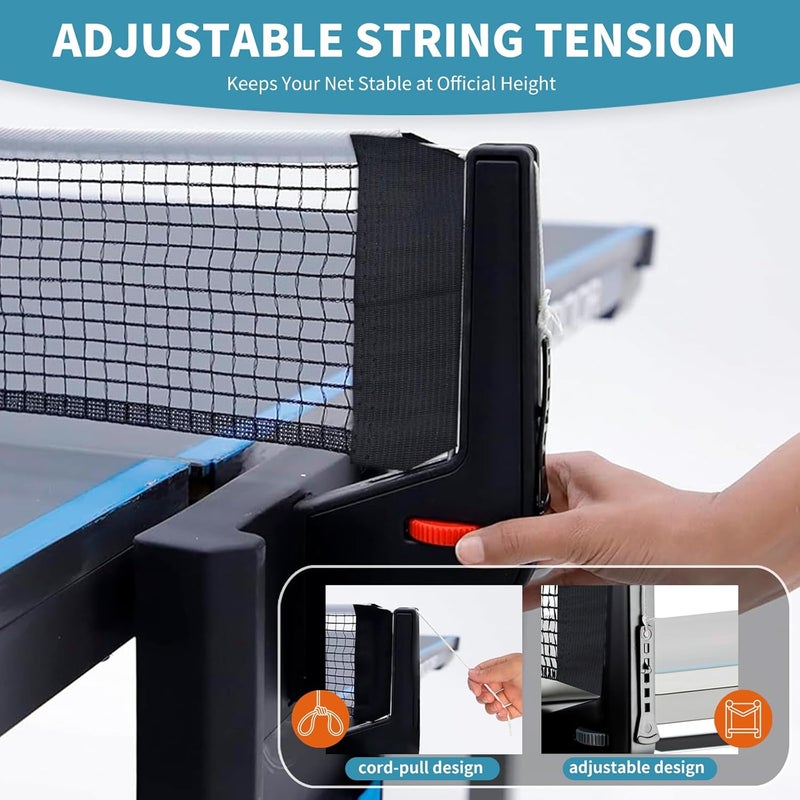 Fevbcnrj Ping Pong Net Compatible with Kettler, 70 Inch Replacement Ping Pong Net for Any Table, String Tension Table Tennis Nets, Portable and Easy Setup, Nylon, for Indoor and Outdoor Tables - Image 4